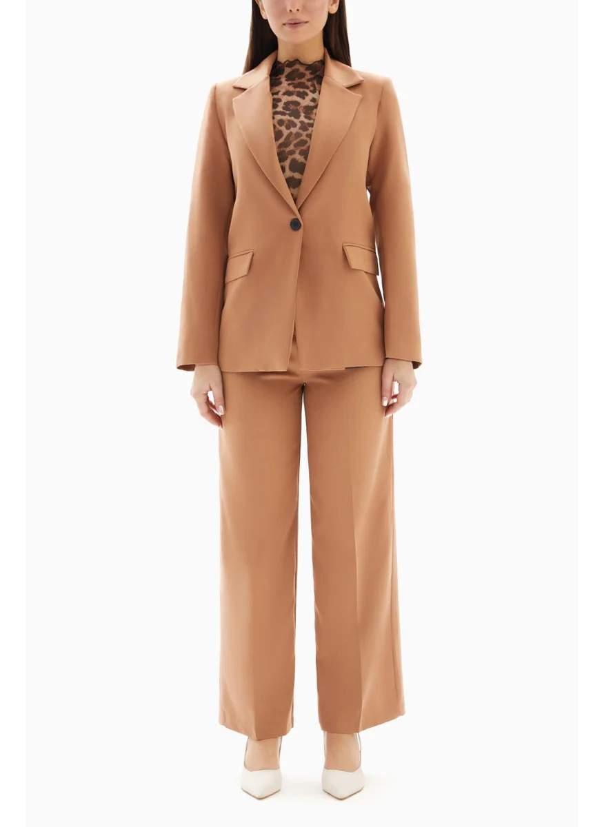 وي كرييت Brown Classic Plain Blazer By WECRE8