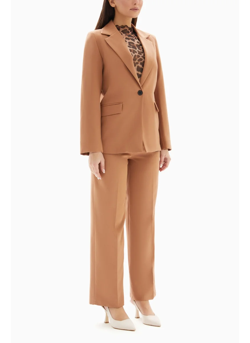 وي كرييت Brown Classic Plain Blazer By WECRE8