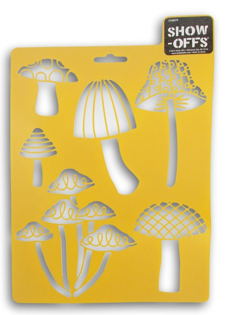 Show-Offs Mushrooms and Toadstools Reusable Multimedia Stencil - 7 x 9 Inches - Image 4