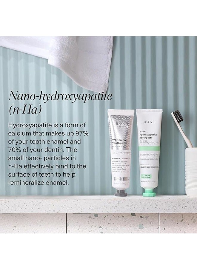 BOKA Whitening Toothpaste 113g, Fluoride Free Dentifrice Blanchissant, Remineralizing Sensitive Teeth, Tooth Whitening for Adult, Kids Oral Care, Refresh Mint Flavor - Image 2