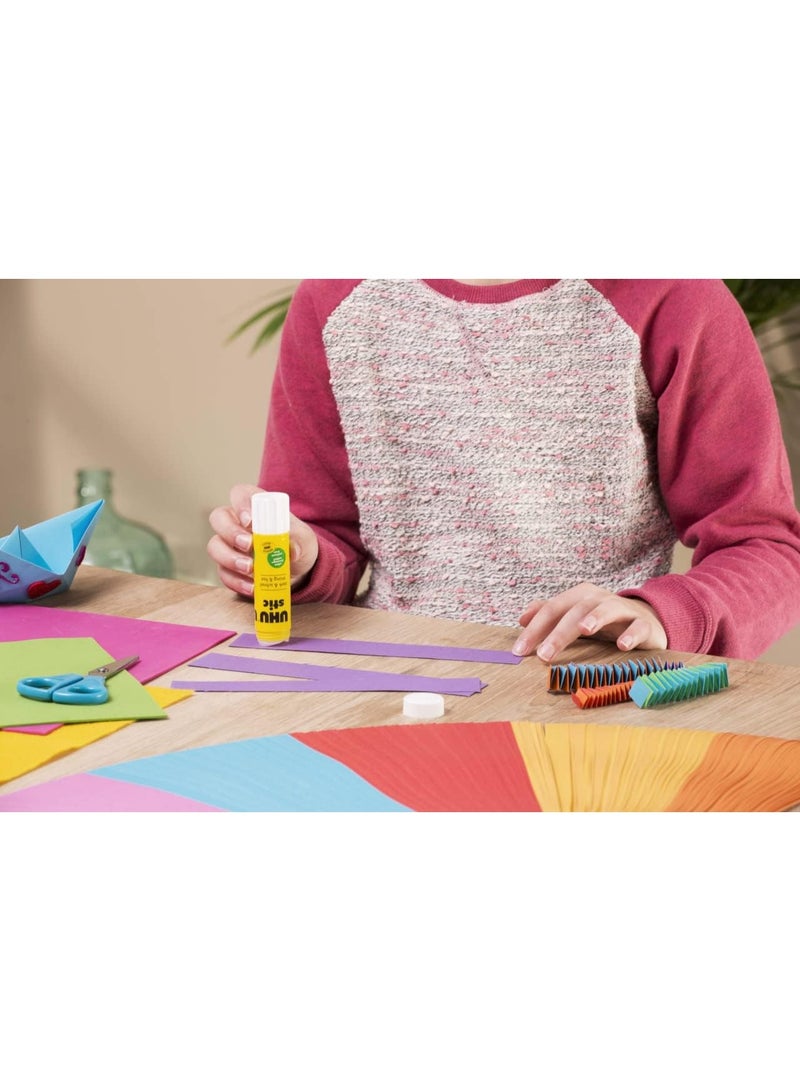 UHU 3 packs Stic Glue Stick Clear - Non-Toxic, Fast, Clean Adhesive for School, Office & Craft Projects –Glue Stick - Solvent Free, Best size for children - Easily Fits in Pencil Cases And Bags - Image 5