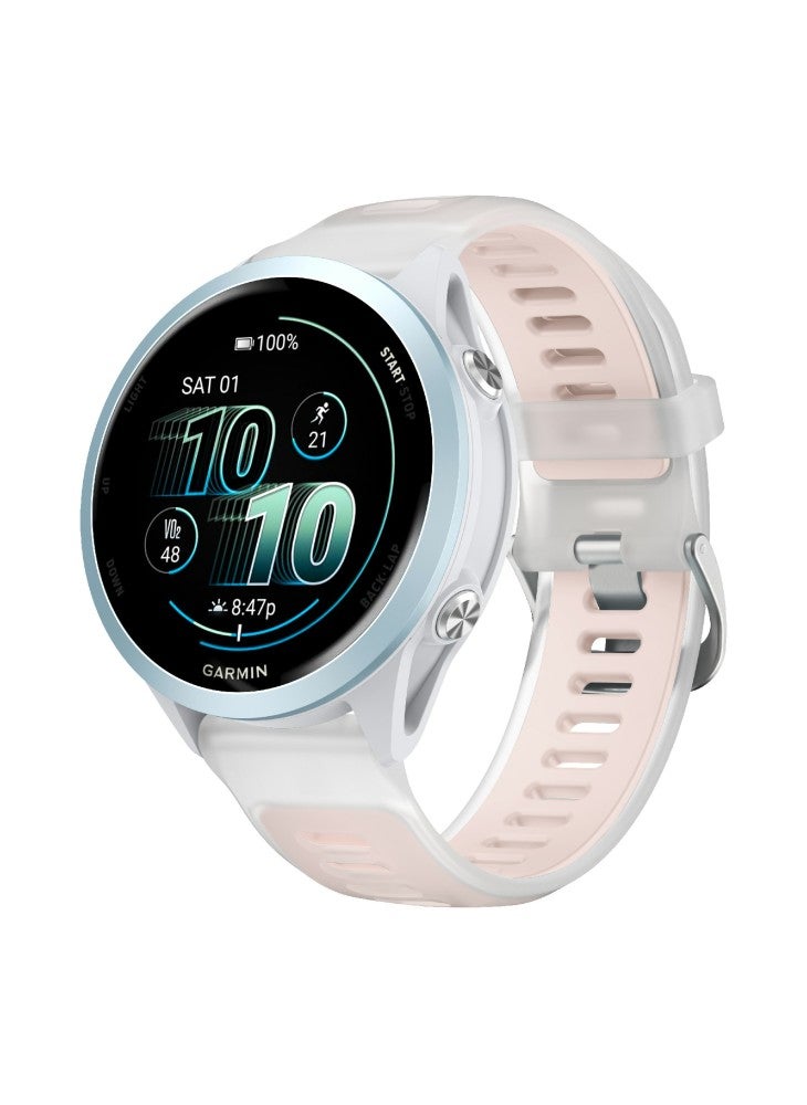حزام سيليكون 22 مم لساعة Garmin Forerunner 570 مقاس 47 مم/ساعة Huawei Watch GT 5 Pro مقاس 46 مم/GT 5 مقاس 46 مم، حزام معصم شفاف من السيليكون - وردي - Image 2