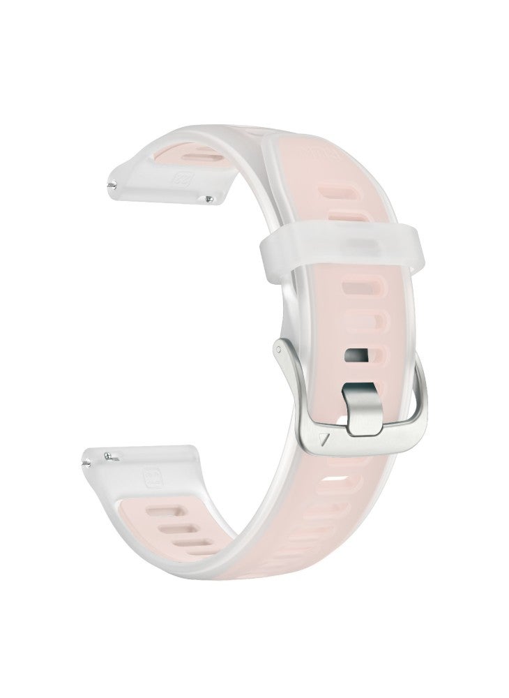 حزام سيليكون 22 مم لساعة Garmin Forerunner 570 مقاس 47 مم/ساعة Huawei Watch GT 5 Pro مقاس 46 مم/GT 5 مقاس 46 مم، حزام معصم شفاف من السيليكون - وردي - Image 4