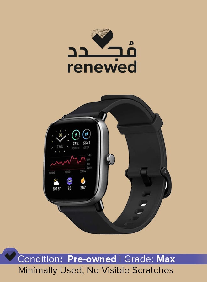 Amazfit Renewed - GTS 2 mini Smartwatch With Sp02 level Measurement Midnight Black - Image 1