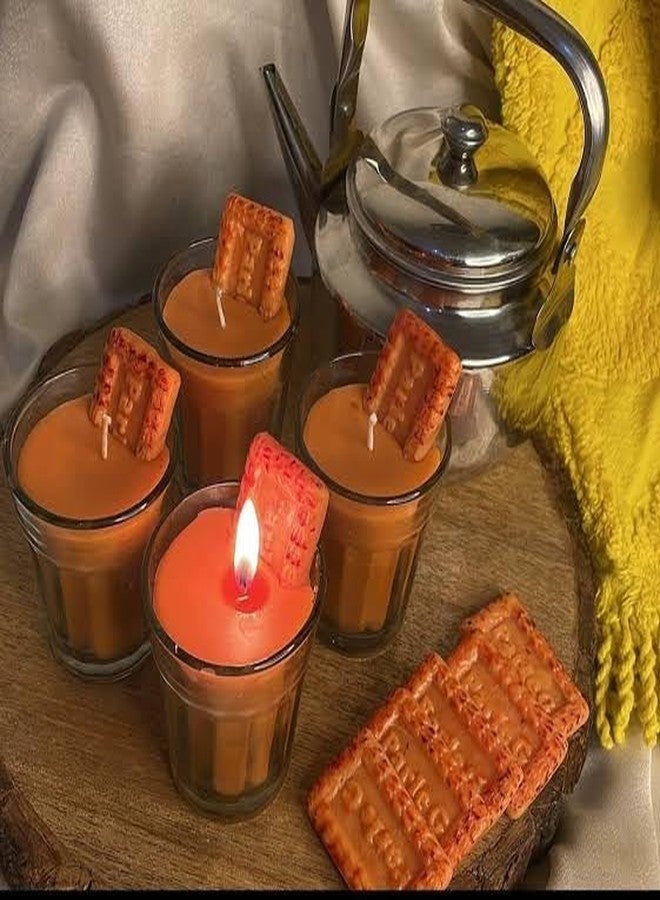 SKP DECOR Elegant & Aromatic Candles by SKP DECOR - Premium Handmade Chai Biscuit Shaped Wax Candles for Home Décor, Relaxation & Gifting | Luxury Scented & Decorative Candle (Set of 2) - Image 4