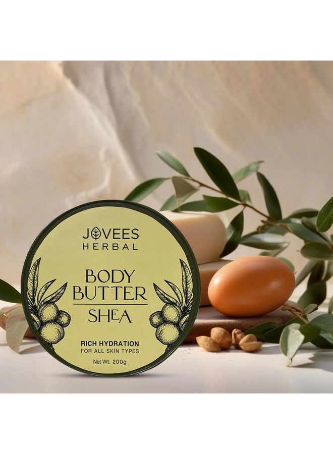 Jovees Herbal Shea Body Butter with Mango Butter, Olive Oil for Dry & Rough Skin | Reduces Stretch Marks 72Hrs Moisturization |Deep Nourishment For All Skin Types 200G - Image 3