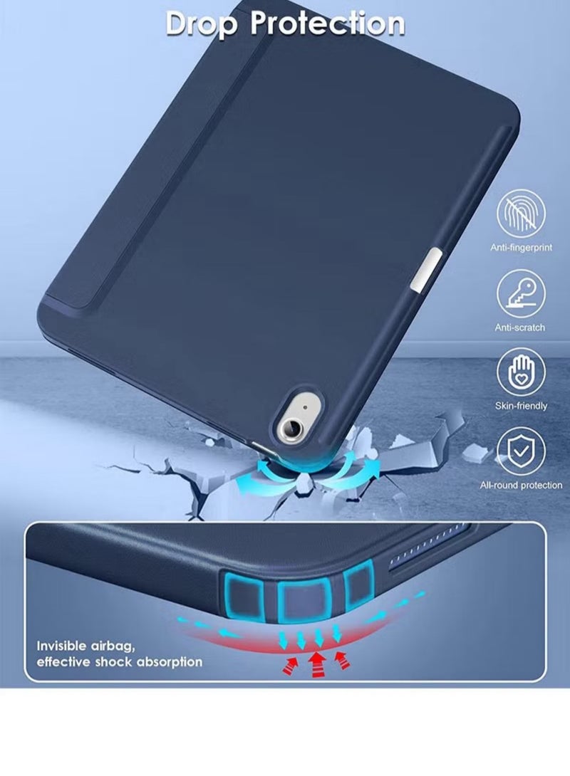 Case for iPad (A16) 2025 Generation iPad 11 Case/Case for iPad 10th Generation 2022 Built-in Pencil Holder Flexible Back Cover, Trifold Stand, Auto Sleep/Wake Series for iPad 2022 Model A2696 A2757 A2777 10th Generation / iPad 11th Generation 2025 A3354, A3355, A3356 Blue - Image 3