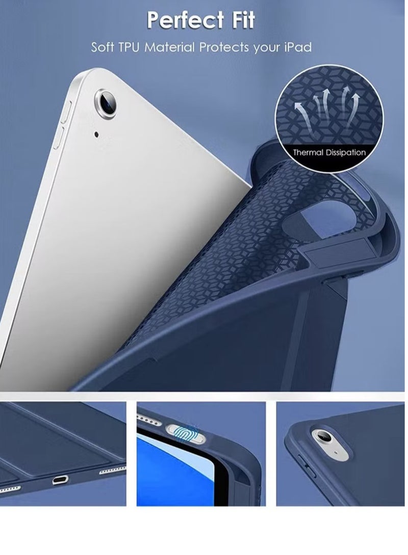 Case for iPad (A16) 2025 Generation iPad 11 Case/Case for iPad 10th Generation 2022 Built-in Pencil Holder Flexible Back Cover, Trifold Stand, Auto Sleep/Wake Series for iPad 2022 Model A2696 A2757 A2777 10th Generation / iPad 11th Generation 2025 A3354, A3355, A3356 Blue - Image 2