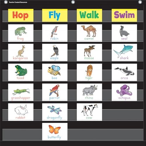 Teacher Created Resources Black 7 Pocket Chart (20740) - Image 1