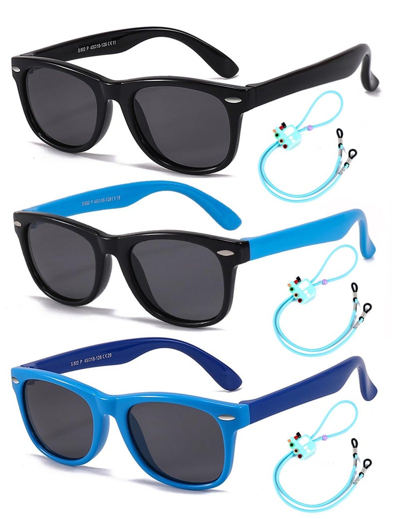 ROSSINI ROCF ROSSINI Flexible Kids Sunglasses Polarized Unbreakable Toddler Sun Glasses for Baby Boys and Girls UV400 with Case, Age 2-8 - Image 1