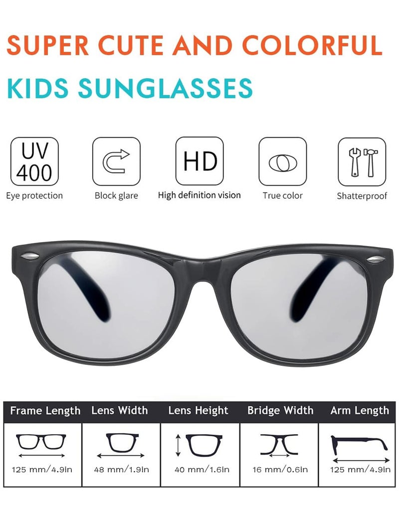 ROSSINI ROCF ROSSINI Flexible Kids Sunglasses Polarized Unbreakable Toddler Sun Glasses for Baby Boys and Girls UV400 with Case, Age 2-8 - Image 2