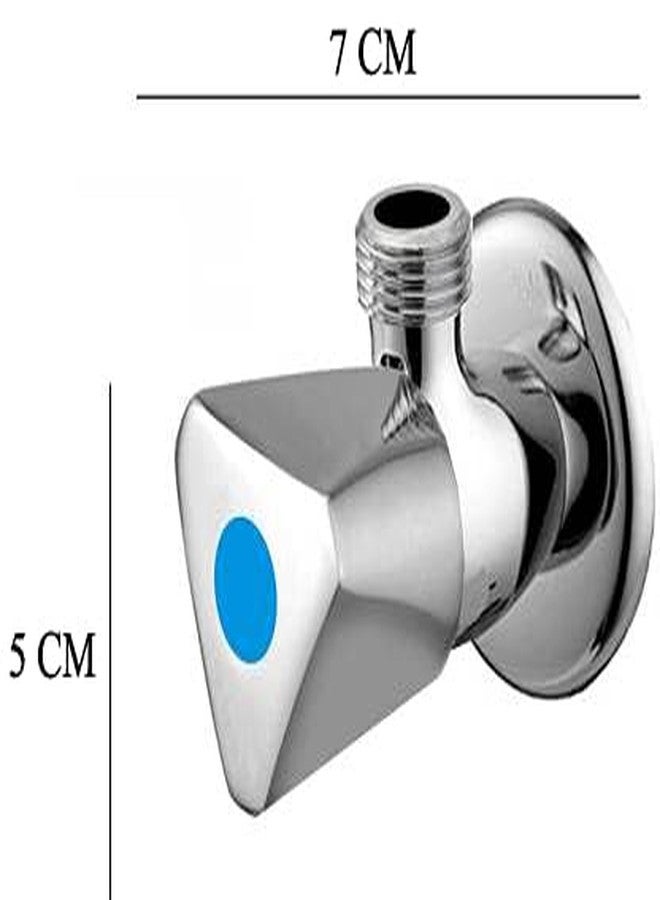 SPAZIO Stainless Steel Trio Angle Cock/Angle Valve Bathroom Faucets Taps and Faucet Angular Stop Cock Wash Basin for Geyser Tap, Chrome Plated with Wall Flange (Pack of 1) - Image 3