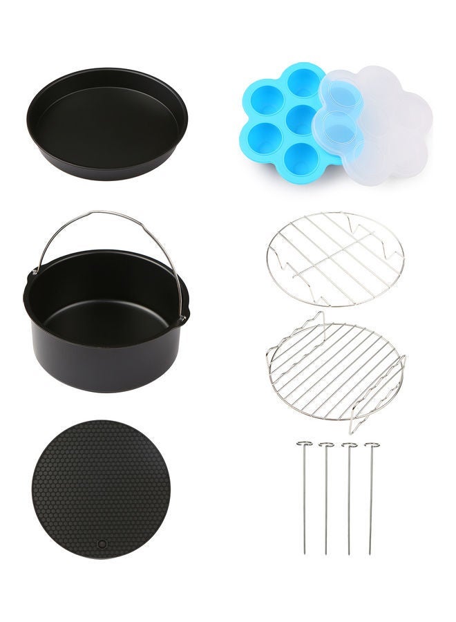 NIBEMINENT 6-Piece BBQ Grill Fryer Tools Multicolour 20.5x17x20.5cm - Image 1