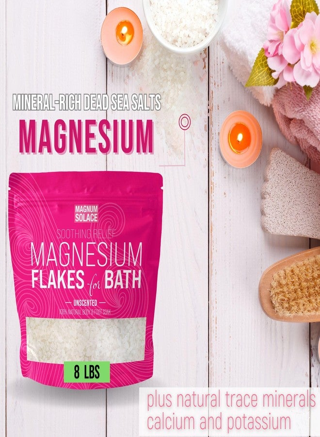 Magnum Solace Magnesium Flakes for Bath - Magnesium Chloride Flakes Organic Pure - Unscented, 8 LBS - Image 3