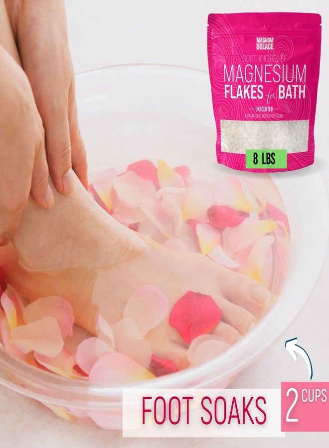 Magnum Solace Magnesium Flakes for Bath - Magnesium Chloride Flakes Organic Pure - Unscented, 8 LBS - Image 5
