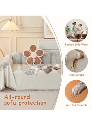 Double Sided Chenille Sofa Cover, Stylish Sofa Cover, Chenille Furniture Sofa Cover Towel,  Four Seasons Chenille Sofa Cover Available Both Sides, 180*130cm for Single Sofa - view 4