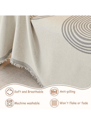 Double Sided Chenille Sofa Cover, Stylish Sofa Cover, Chenille Furniture Sofa Cover Towel,  Four Seasons Chenille Sofa Cover Available Both Sides, 180*130cm for Single Sofa - view 3