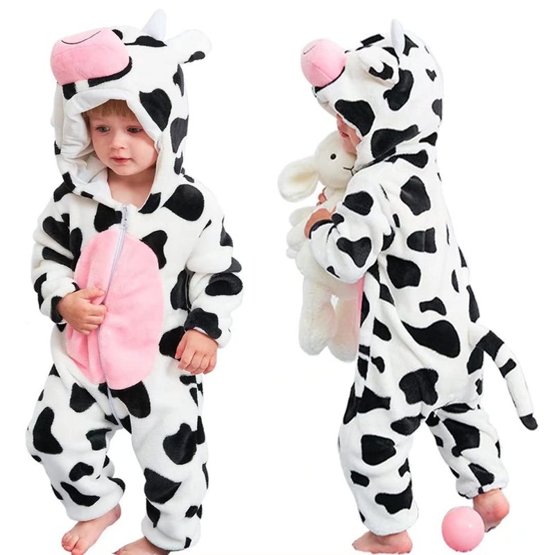 QIAONIUNIU Halloween Baby Cow Costumes Toddler Outfit Infants Cosplay Romper 23 Years