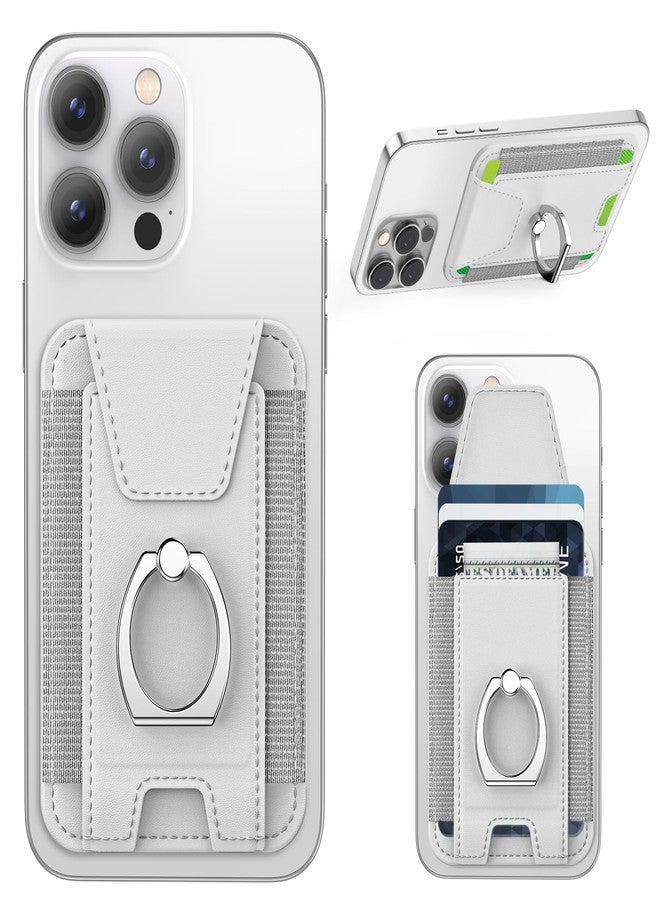 اكسترا لايف محفظة هاتف مغناطيسية بتصميم بسيط للجنسين من إكستر لايف، مزودة بـ MagSafe، وحامل لـ 7 بطاقات، وقوة مغناطيسية عالية (4200 غاوس)، وحلقة تثبيت دوارة، وتقنية حجب RFID، لون رمادي - Image 1