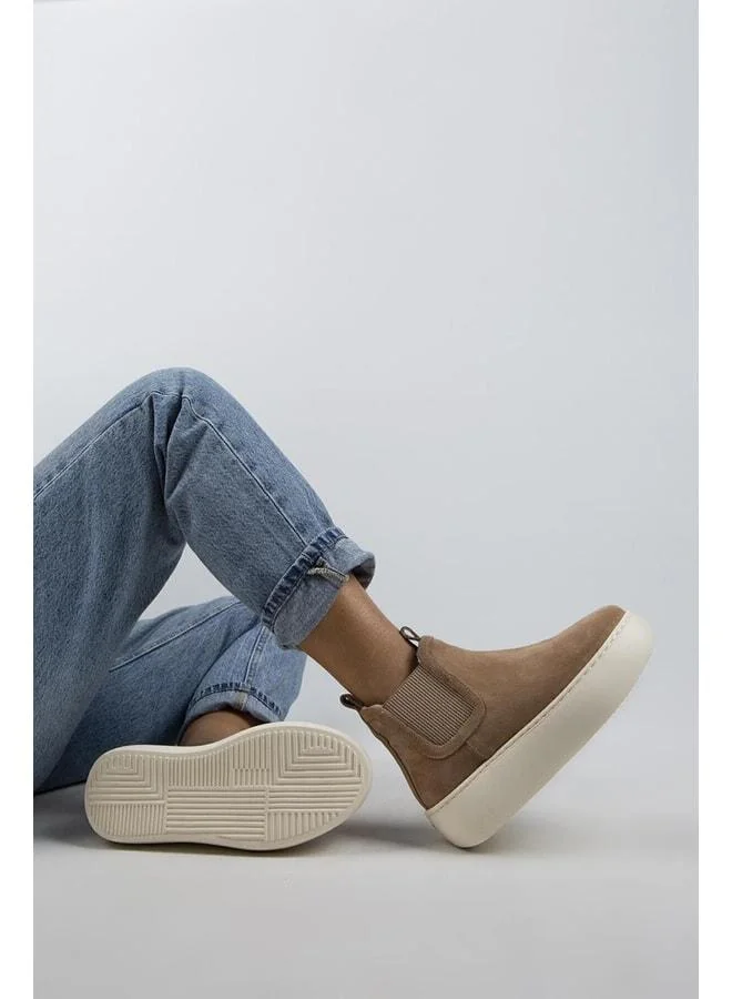 Manijero  Ove Women's Genuine Leather Elastic Lined Fur Sand Boot. for Women | Best Price UAE