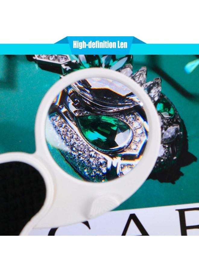 Techshare 5X Pocket Magnifying Glass Handheld With Light, Small Illuminated Folding Hand Held Lighted Magnifier For Reading, Jewellers,Inspection, Jewellery, Coins, Hobby, Travel - 45 Mm Diameter Flip Open Lens - Image 5