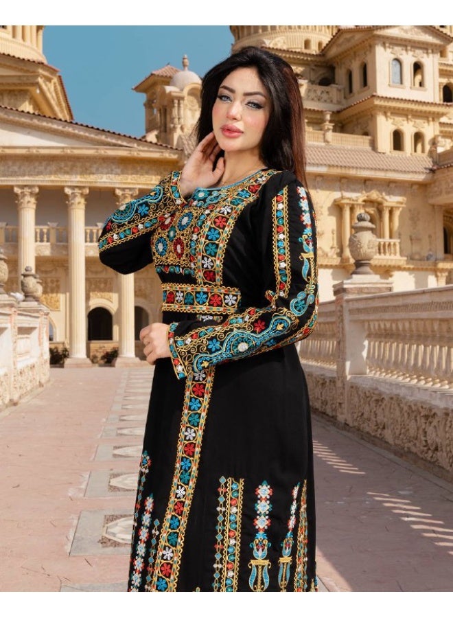 افندينا  جلابية سعودية تطريز ملكي239 - Image 3