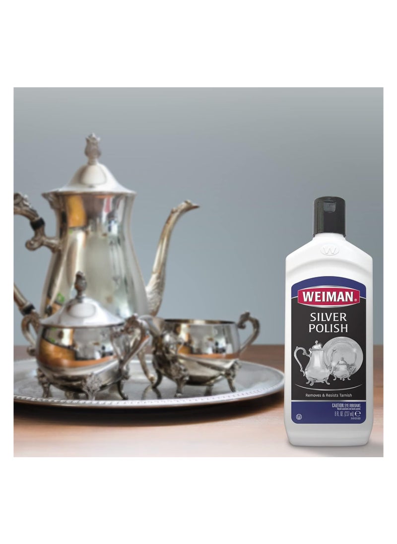 Weiman - Weiman Silver Polish and Cleaner 237ml - Clean Shine and Polish Safe Protective Prevent Tarnish - Image 1