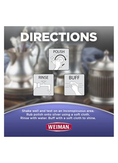 Weiman Weiman Silver Polish and Cleaner 237ml - Clean Shine and Polish Safe Protective Prevent Tarnish  - Image 4