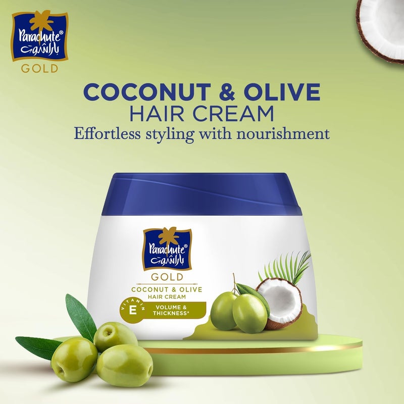 Parachute كريم شعر باراشوت جولد بجوز الهند وزيت الزيتون - عناية مغذية للشعر - 140 مل - Image 3