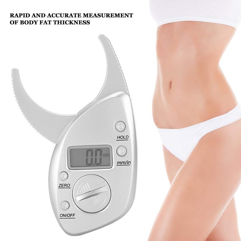 كلاراكو فرجار دهون الجسم، فرجار الجلد، مقياس خط الأساس لثنيات الجلد، جهاز اختبار العضلات الرقمي، محلل القياس، شاشة إلكترونية تعمل بالبطارية بدقة عالية، حاسبة مؤشر كتلة الجسم، جهاز قياس الدهون للاستخدام المنزلي - Image 3