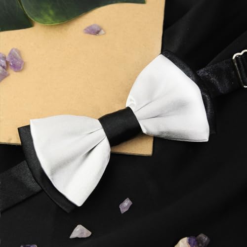 Peluche Essentials Premium Bowtie for Men- Comes in a Gift Box (Twining Double Fold- White) - Image 2
