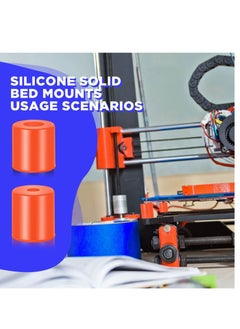 KASTWAVE 3D Printer Heat Bed Leveling Parts,12Pcs  Printer Hot Bed Mounts Column Stable Tool, Printer Parts Heat Buffer Silicone Heat Bed Parts Compatible with CR-10 Ender 3 Bottom Connect (Brown, 0.7 Inches)  - Image 3