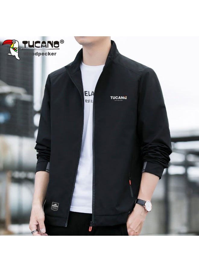 Tucano Tucano Jacket, Men's Outerwear, Autumn And Winter Men's Clothing, Business Casual Stand-up Collar Top, Black, 2xl - Image 3