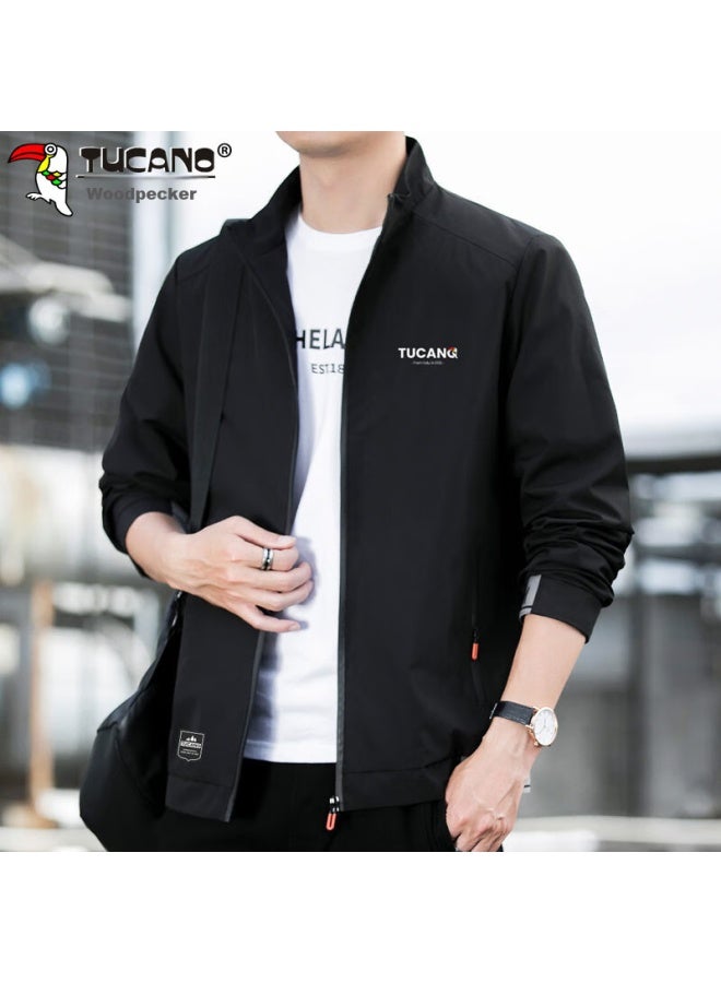 Tucano Tucano Jacket, Men's Outerwear, Autumn And Winter Men's Clothing, Business Casual Stand-up Collar Top, Black, 2xl - Image 2