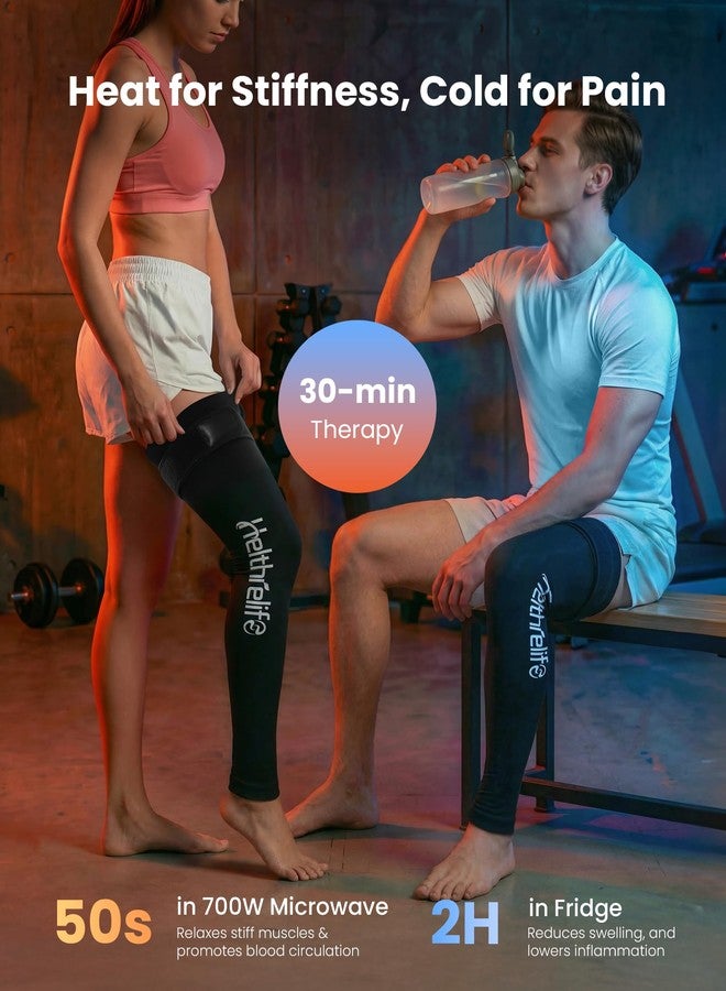 Helthrelife Entire Leg Ice Pack Wrap for Cold & Hot Therapy, 360° Full Leg Ice Sleeve - Image 4