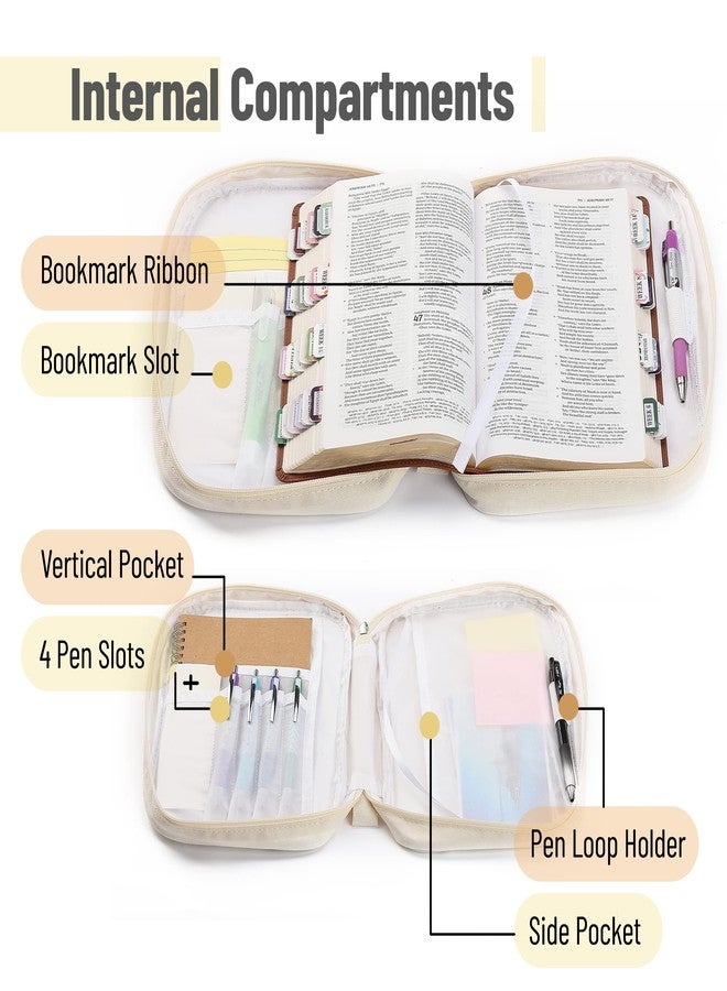 Mr. Pen- Bible Cover Case, Carrying Book Case with Durable Handle and Zippered Pocket, Bible Protective Church Bag for Men & Women, Christian Gifts, Boho - Image 2