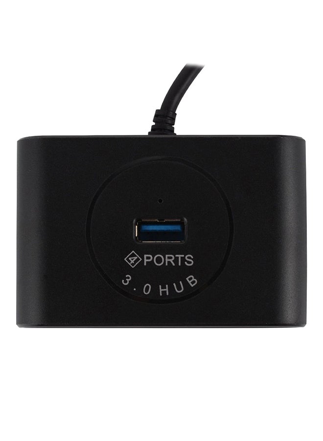 NIBEMINENT 4 Port USB HUB 3.0 Extension, 5GBPS High Speed Data Transfer Splitter for Laptop, PC and Mobile Black