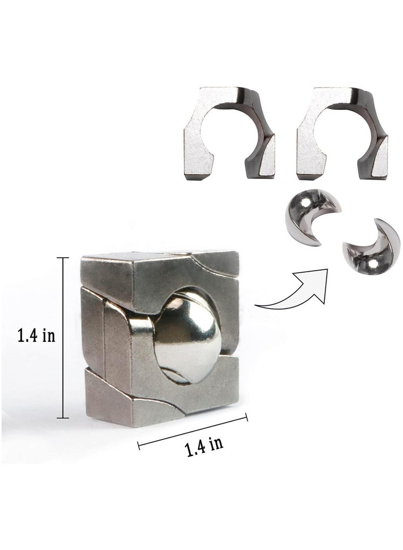 GROWSTEADY ألغاز تحفيز الدماغ 3 قطع من ألعاب ألغاز معدنية مصبوبة ألعاب ألغاز ثلاثية الأبعاد صعبة للغاية للبالغين - Image 4