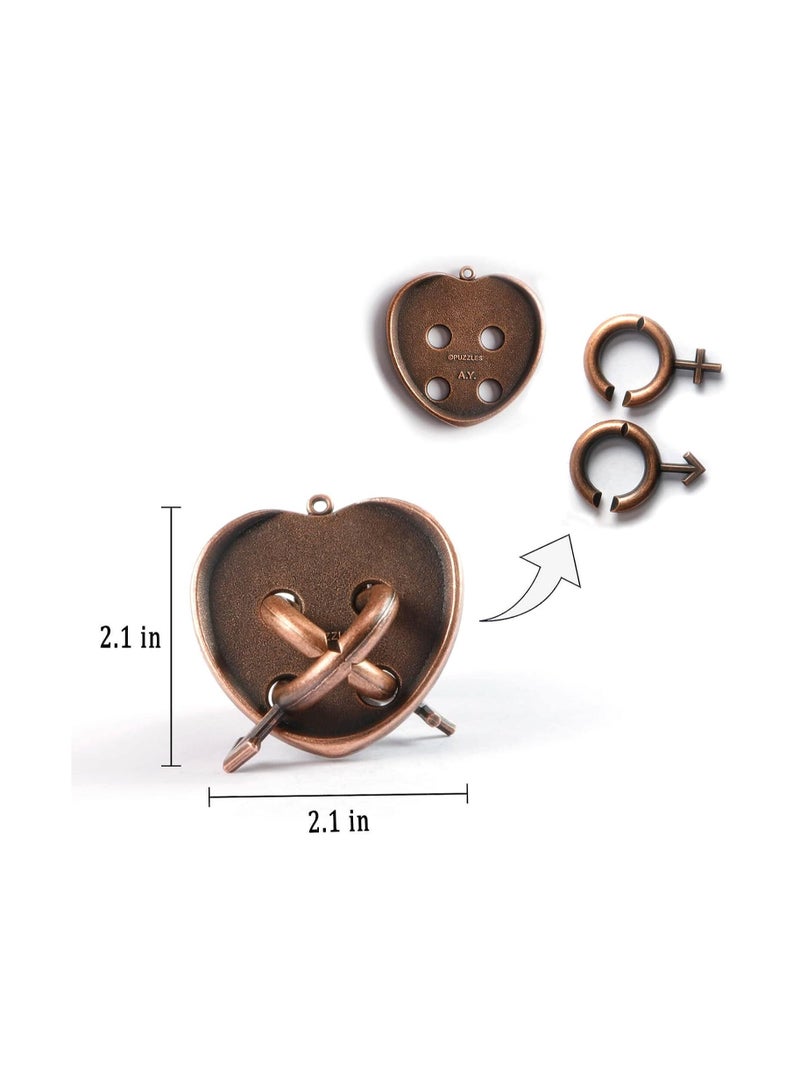 GROWSTEADY ألغاز تحفيز الدماغ 3 قطع من ألعاب ألغاز معدنية مصبوبة ألعاب ألغاز ثلاثية الأبعاد صعبة للغاية للبالغين - Image 2