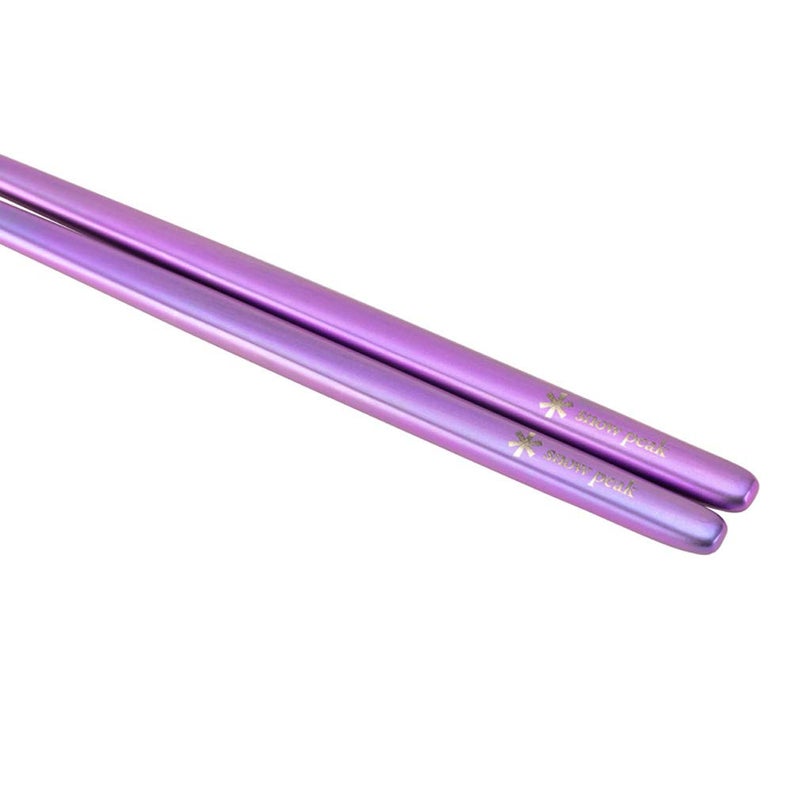 Snow Peak Titanium Chopsticks - Essential & Durable Camping Cutlery - Titanium Chopsticks with Carry Case for Convenient Storage & Packing - Utensils for Camping, HIking & Home - Purple - Image 4