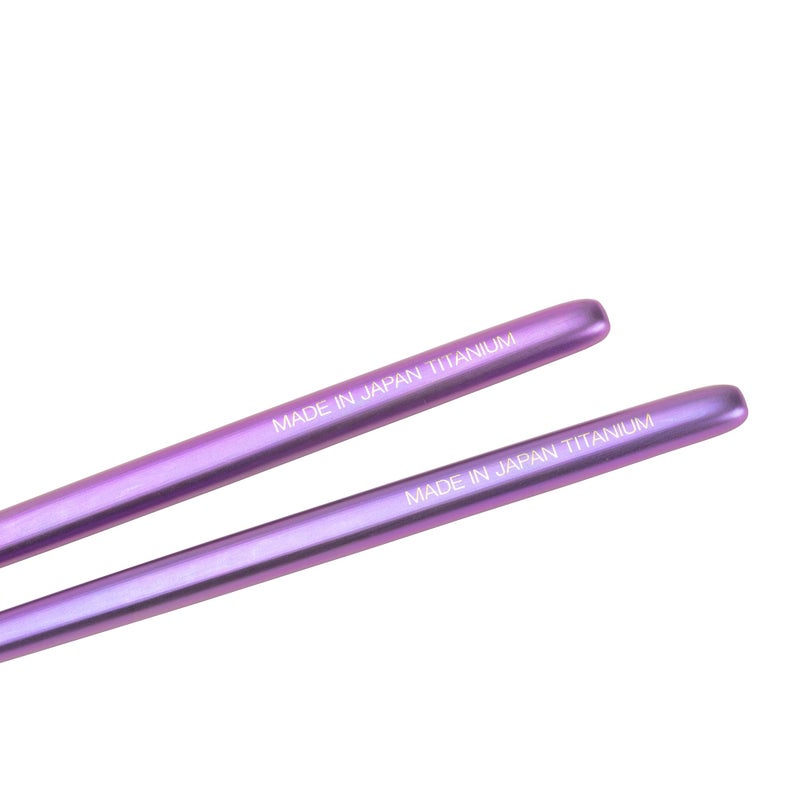 Snow Peak Titanium Chopsticks - Essential & Durable Camping Cutlery - Titanium Chopsticks with Carry Case for Convenient Storage & Packing - Utensils for Camping, HIking & Home - Purple - Image 2