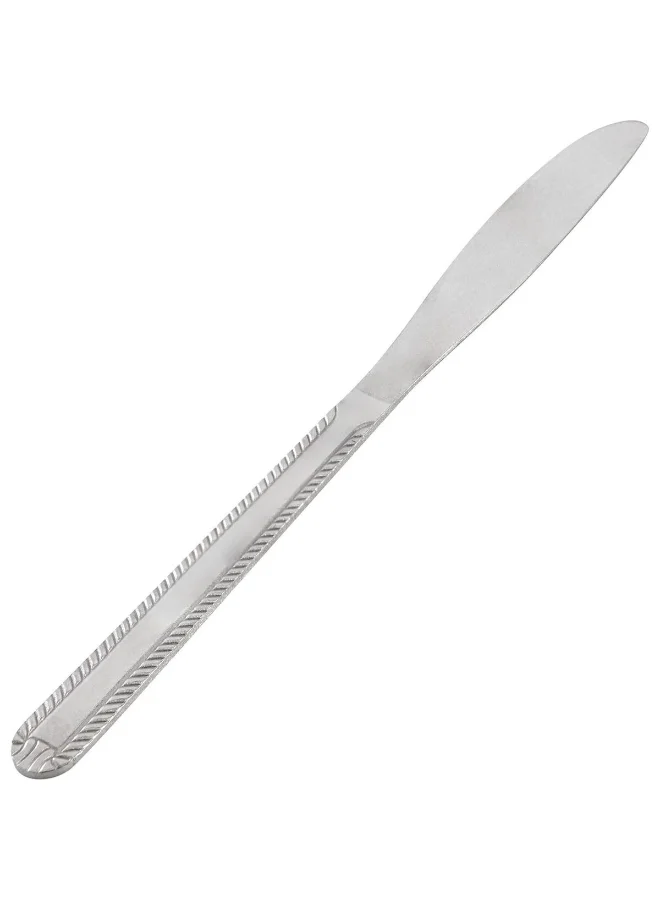 GIBSON 3-Piece Ornate Embossed Handle Stainless Steel Dinner Knife Set Silver 6 x 28 x 1 cm 73977.03