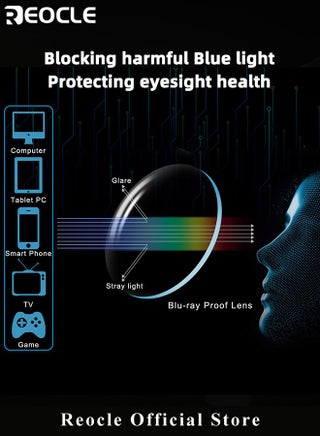 Progressive Multifocus Reading Glasses Anti Blue Light Readers with Diamond Cutting Design Anti-Fatigue Clear Lens Spectacle Readers for Men - view 4