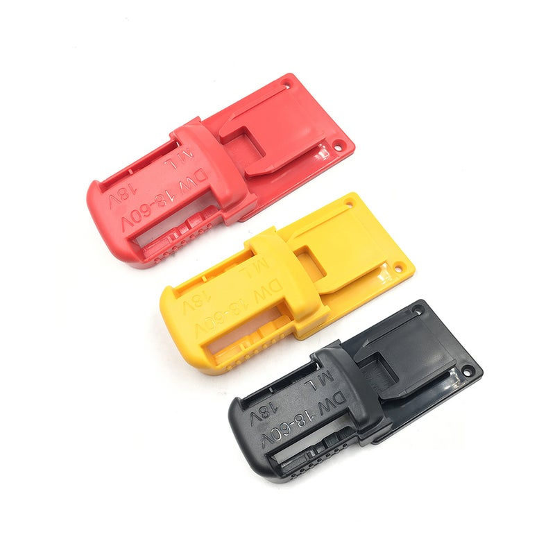 Lithium-Ion Batteries Storage Bracket Mount Battery Clip and Electric Tool Base Holder-One Set Replacement for DeWalt 20V and Milwaukee 18V Battery and Tool - Image 1