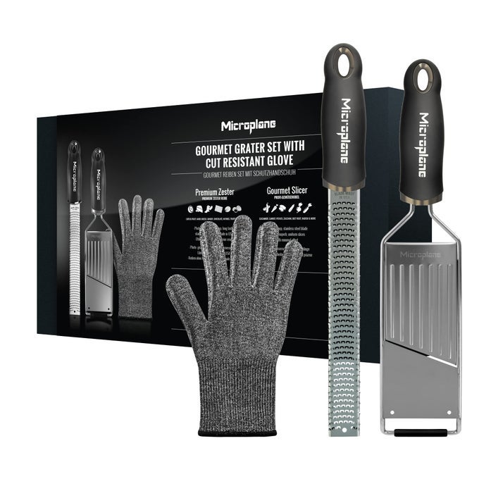 KITCHEN GRATER SET ZESTER SLICER GLOVE FOR HARD CHEESE CUCUMBER POTATOES ZUCCHINI CITRUS FRUITS WITH STAINLESS STEEL BLADES