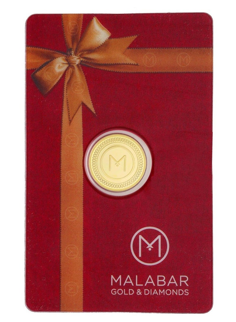 Malabar Gold and Diamonds 22 Karat 916 Purity 2 Gram Flower Gold Coin - Image 3
