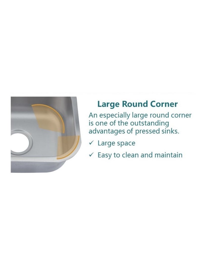 Stainless Steel Kitchen Sink (40 X 45Cm) - Image 4