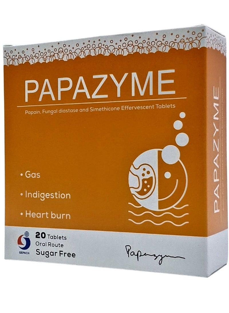 Supplement Papazyme Effervescent Tablets 20'S