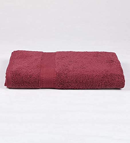 TIQH® Organic Cotton 600 GSM Highly Absorbent & Quick Dry Soft Large Bath Towel - Pack of 1 (36x72, Maroon) - Image 2