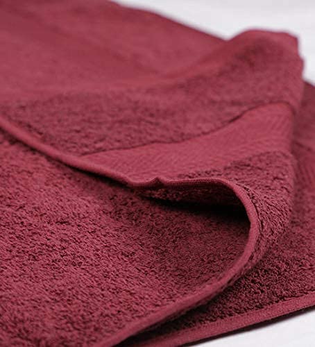 TIQH® Organic Cotton 600 GSM Highly Absorbent & Quick Dry Soft Large Bath Towel - Pack of 1 (36x72, Maroon) - Image 4